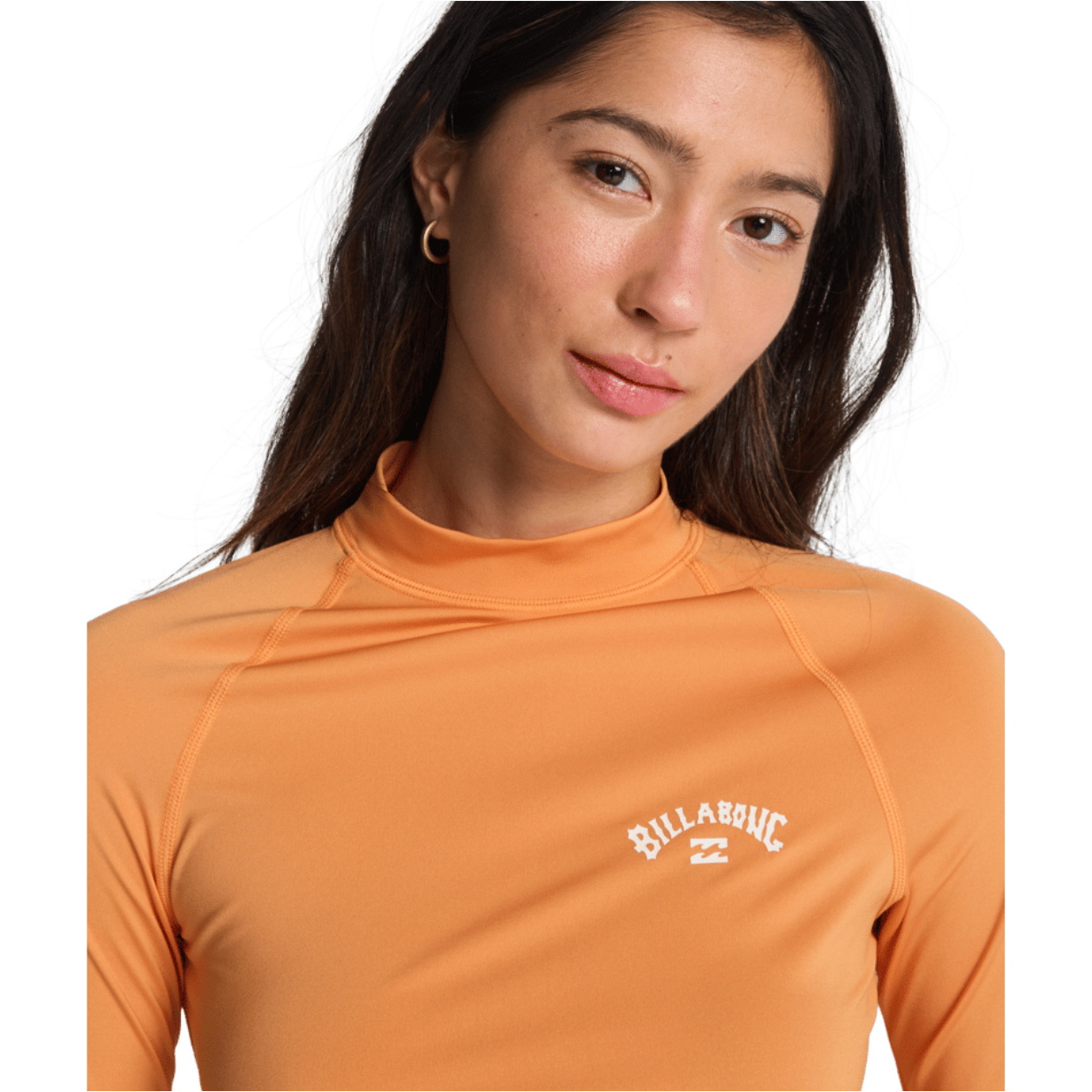 2026 Billabong Da Donna Canotta In Lycra A Maniche Lunghe Tropical Surf EBJWR03014 - Tangerine